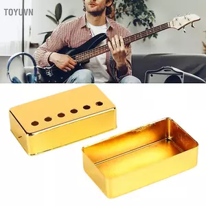 Toyuvn Guitar Pickup Bìa Kim Loại Trang Trí Điện Kit Cuộn Dây Đơn Đánh Bóng để Thay Thế