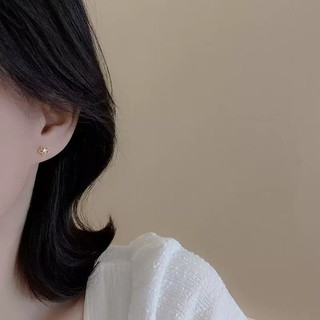 S925 Bạc Kim Bông Tai Hoa Thời Trang Đơn Giản Nữ Trang Sức Quà Tặng Hàng Ngày