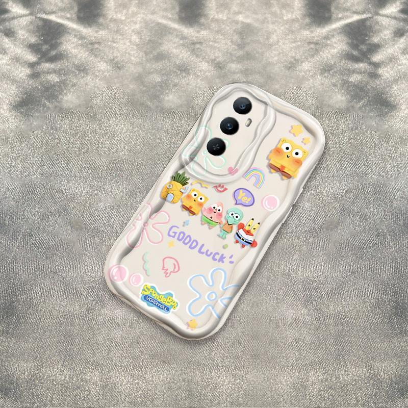 Thích hợp cho Realme C65 Bảo vệ 3D TPU mềm SpongeBob SquarePants Vỏ điện thoại chống sốc