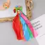CANAMEK 1 Trẻ Em Cổ Tay Ruy Băng Đội Thể Thao Pompom Cổ Vũ Trận Đấu Lớn Pom Club Đạo Cụ Khiêu Vũ Vòng Tay Đàn Hồi Với Dây Đàn Hồi CSF
