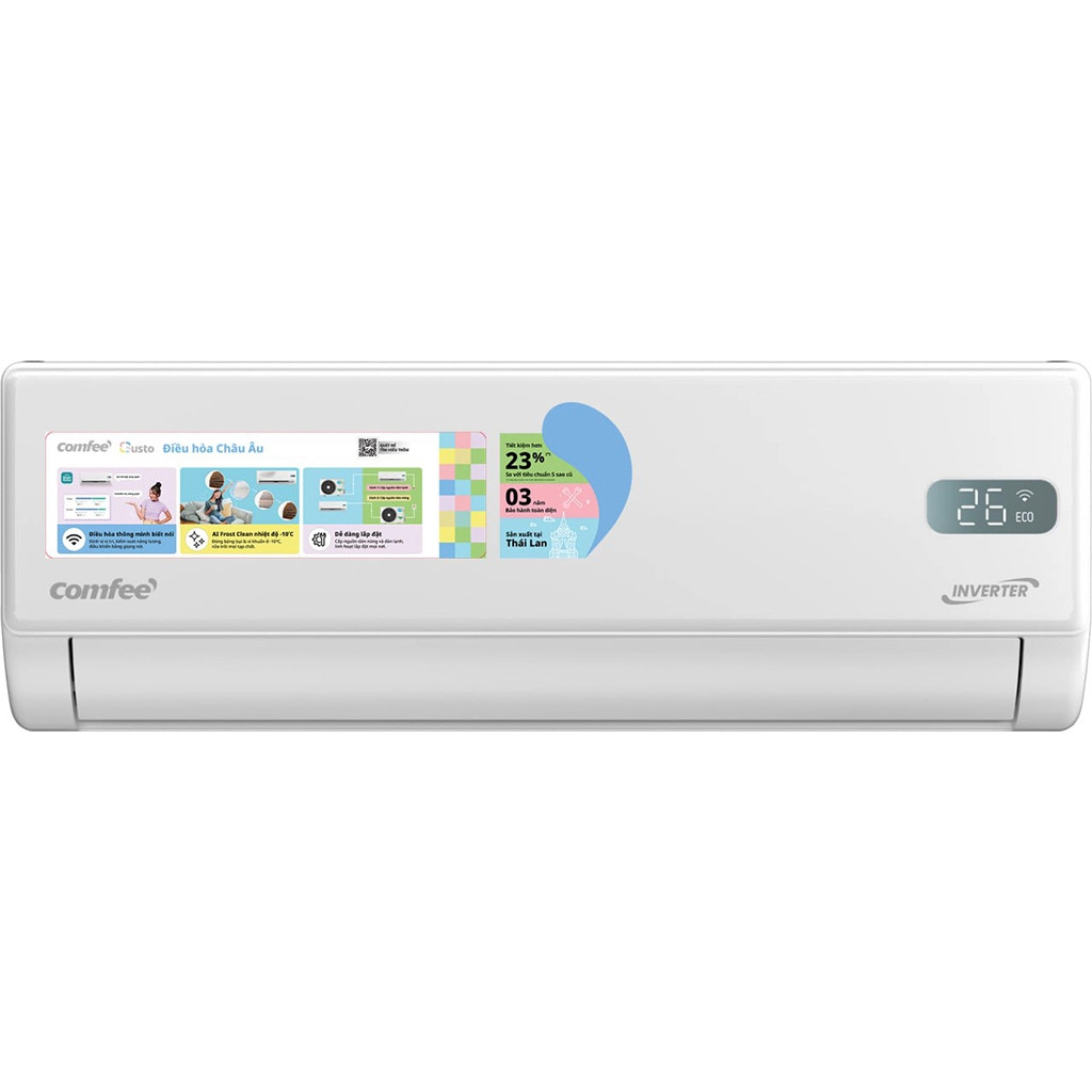 Máy Lạnh Comfee Inverter 1.5 HP CFS-13VGPF | Kết Nối Wifi AI Cool | Hàng Chính Hãng