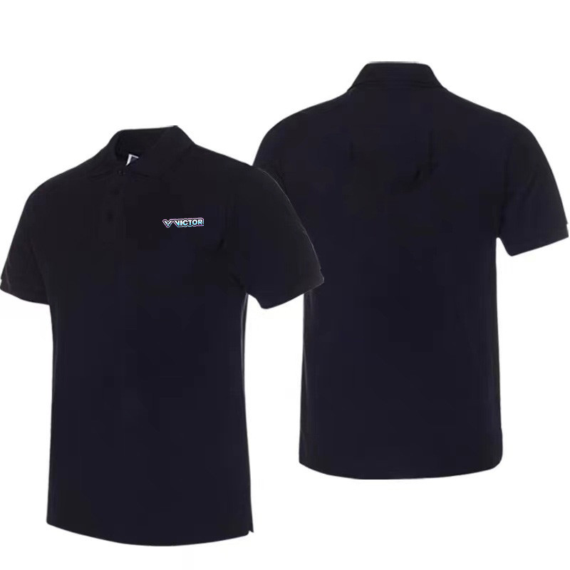 Victor Club Dệt Kim Áo Polo Quần Áo Huấn Luyện Cầu Lông Chuyên Nghiệp Sấy Tốc Độ Nhẹ Ngoài Trời Chạy Chậm Thể Dục Đi Lại Cổ Áo Thun