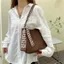 Thiết Kế Đơn Giản Tất Cả Trận Đấu Màu Trơn Cô Gái Xô Túi Dung Tích Lớn Chống Thấm Nước Bền Túi Tote Đi Lại Túi Đeo Vai Di Động
