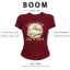 BOOM Áo Baby Tee Nữ Cotton Ôm Body-Áo Thun Ngắn Tay Y2K In Hình PhongCách Mùa Hè, Cổ Tròn Hàng Đầucách hàn quốc phong096