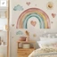 Phim hoạt hình Rainbow Love Cloud Wall Sticker - Decal tự dính để trang trí hiên nhà phòng ngủ
