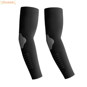 OUSXA 2 Chiếc Tay Chống Nắng, Vệ Binh Cánh Tay Thể Thao Nam Bằng Lụa Băng Khô Nhanh, Bọc Tay Làm Mát Co Giãn Thoáng Khí Hút Mồ Hôi