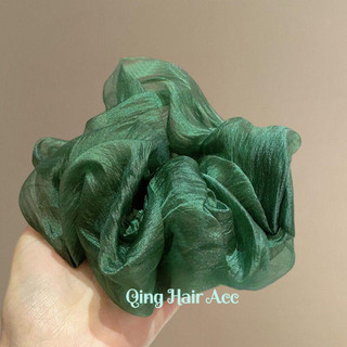 Dây buộc tóc nữ cao cấp phong cách Mori, scrunchy gạc retro, đuôi ngựa thấp, hoa, co giãn bền