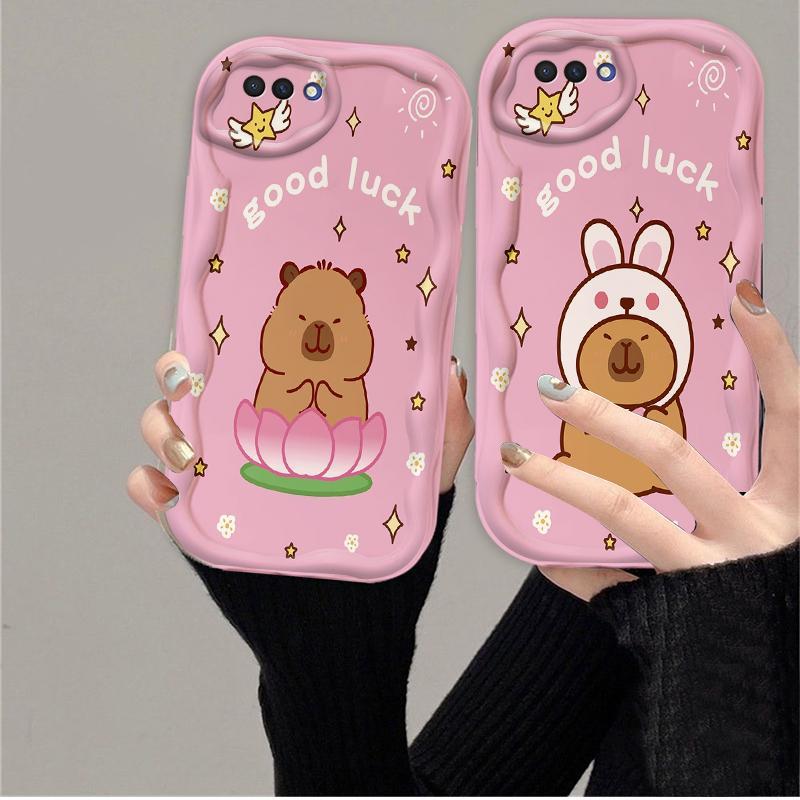Thích hợp cho OPPO A1K A3S A12E AX5 Realme C2 Bảo vệ 3D TPU mềm Capybara Vỏ điện thoại chống sốc