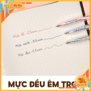 Hộp 20 Bút Bi Thiên Long Flexoffice FO-039/VN Ngòi 0.5mm – Bút Bấm Thân Trong Viết Trơn Êm