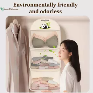 BeautifulHomeA 1 / 2 / 3 Lớp Thoáng Khí Có Thể Nhìn Thấy Lưới Túi Treo Sos Túi Quần Lót Tủ Quần Áo Tổ Chức Đồ Chơi Búp Bê Túi Lớn Có Móc VN