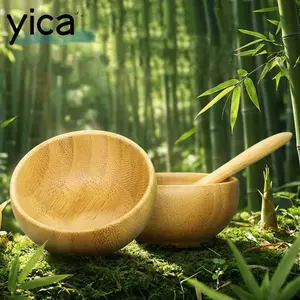 Dụng cụ trộn mỹ phẩm YICA, Bát gỗ cỡ nhỏ bằng tre, Ứng dụng bùn thìa tre tự làm thẩm mỹ