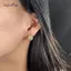 AqToCna Tròn Cubic Nữ Vòng Bông Tai Dainty Nhẹ Mạ Vàng Trang Sức Cho Ngày Của Mẹ Và Hàng Ngày Nhìn AqToCna