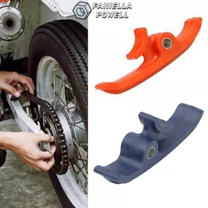 Hướng dẫn trượt phuộc phẳng FANIELLAPOWELL, tân trang lại thanh trượt xích xe máy 11 * 3,5 * 2cm, Phụ kiện sửa đổi xe máy PU bền bỉ Hướng dẫn trượt xích cho KTM / SXF Universal
