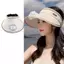 AIHOM USB Quạt Sạc Chống Nắng Mũ Ngoài Trời Mùa Hè Mũ Vành Lớn Cho Nữ Nam Chống Nắng,