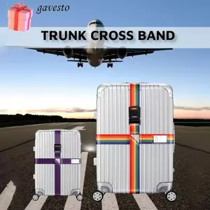 GAVESTO Khóa hành lý Dây đeo chéo, Dây đeo khóa hành lý có thể điều chỉnh chống thất lạc, có khóa mật khẩu Dây đeo chéo hành lý du lịch chống trộm