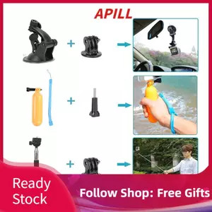 apill Bộ phụ kiện máy ảnh hành động 6 trong 1 Phổ biến cho 7 5 Máy ảnh thể thao Chèo thuyền Câu cá Đi bộ đường dài Đi xe đạp Trượt tuyết, v.v.