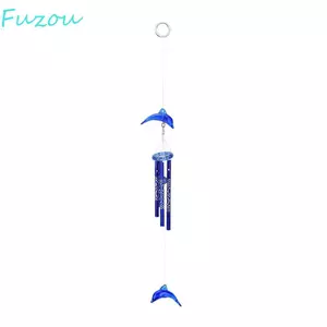 FUJIOU Bell Pha Lê Dễ Thương Dolphin Sáng Tạo 4 Ống Kim Loại