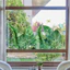{WELV}Static Cling Window Sticker Green Tropical Butterfly Design PVC 11.81 x 23.62 in