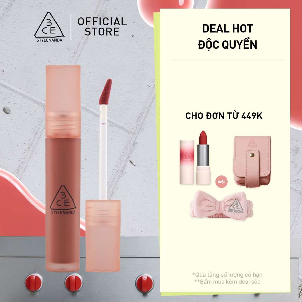 Son Kem Lì 3CE Blur Water Tint Mịn Môi Mờ Ảo, Không Lem, Lâu Trôi, Che Phủ Rãnh Môi, Bền Màu, Nhẹ Môi