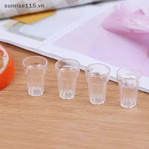 SRVN 4 1 / 12 nhà búp bê thu nhỏ cốc uống nước trong suốt đồ chơi phụ kiện búp bê trẻ em.