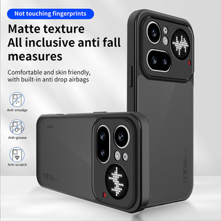 Ốp Điện Thoại Màu Đen Không Có Gì Điện Thoại 4A 3A Pro Lite Điện Thoại 3 2 Pro 2a Plus Túi Khí Bốn Góc Mờ Vỏ Bảo Vệ Chống Rơi