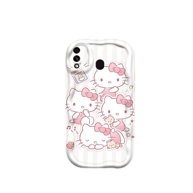 Thích hợp cho Samsung A20 A30 Phụ kiện 3D TPU mềm Vỏ điện thoại chống sốc cho mèo Kitty