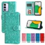 Ví da từ tính Flip Case cho Realme C100 4G Vỏ điện thoại hoa hướng dương dập nổi