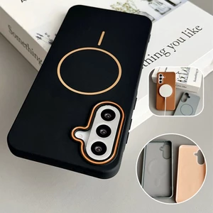 Ốp điện thoại silicon mềm mờ từ tính cho Samsung Galaxy A17 A16 A15 A14 A24 A25 A26 A34 A35 A36 A54 A55 A56 5G Slim Thin Hit Color Vỏ chống sốc