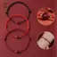 Vòng tay đính cườm sen Phật giáo Tây Tạng Handmade bện có thể điều chỉnh Luy Red Thread Charm Vòng tay dành cho nữ Trang sức cặp đôi [Mina]