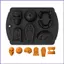Halloween Khuôn Silicon 6 Khoang Đầu Lâu Mộ Dễ Dàng Phát Hành Khuôn Bánh Quy Vui Nhộn Cho Brownies Muffin Cupcake muueadsyvn