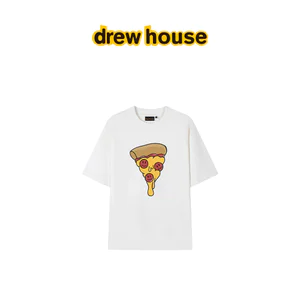 Hot Pizza In Hình Trắng Áo Thun Nữ Tay Ngắn Cotton Rời Nam Nữ Cao Cấp Áo Sơ Mi 0612