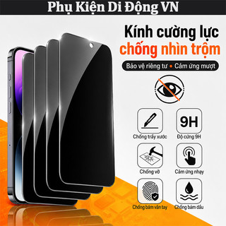 Kính cường lực iPhone chống nhìn trộm HD chống vân tay dễ dán cho iPhone 17 Air 16 15 14 13 12 11 Pro Max XS XR XSMax