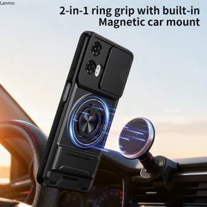 Vỏ Cho Motorola G24 Ốp Lưng Moto G04 moto G04S E14 g24 g04 Magsafe Từ Gấp Giá Đỡ Giáp Quân Sự Bảo Vệ Camera