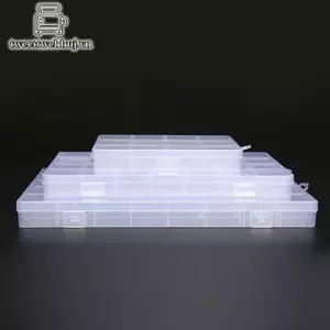 Tweeduj Hộp Bảo Quản Trong Suốt Di Động 12 / 28 / 40 Lưới Nhựa Trong Suốt Sắp Xếp Có Hộp Đựng Trang Sức Bông Tai Vít Móng Tay Phần VN