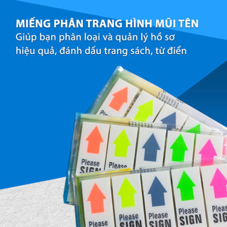 Giấy Note Please Sign Pronoti 45649 Nhựa 5 Màu – Giấy Nhớ Chỉ Mục Đánh Dấu Vị Trí Ký Tên Tiện Lợi
