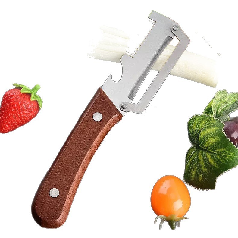 Gỗ Dày Tay Cầm Bằng Gỗ Peeler Trái Cây Bóc Khoai Tây Mùa Đông Dưa Rau diếp Đường mía Dụng Cụ Nhà Bếp Lột Dụng Cụ Tiện Dụng FW60