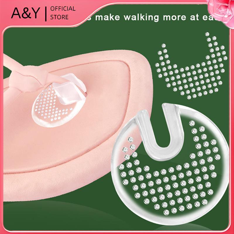 A & Y Silicone Flip Gel Đệm Miếng Lót Nhỏ Chấm Tròn Chống Trượt Flip-flops GEL Chống Trơn Trượt Trong Suốt Giày Chân Trước Miếng Dán Bảo Vệ Ngón Chân.