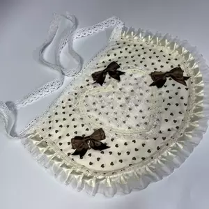 Mới Ngọt Ngào Nhỏ Đầu Bếp Tạp Dề Phù Hợp Với Cô Gái Dễ Thương Tạp Dề Chống Thấm Nước Ren Chấm Bi Ren Gothic Tạp Dề