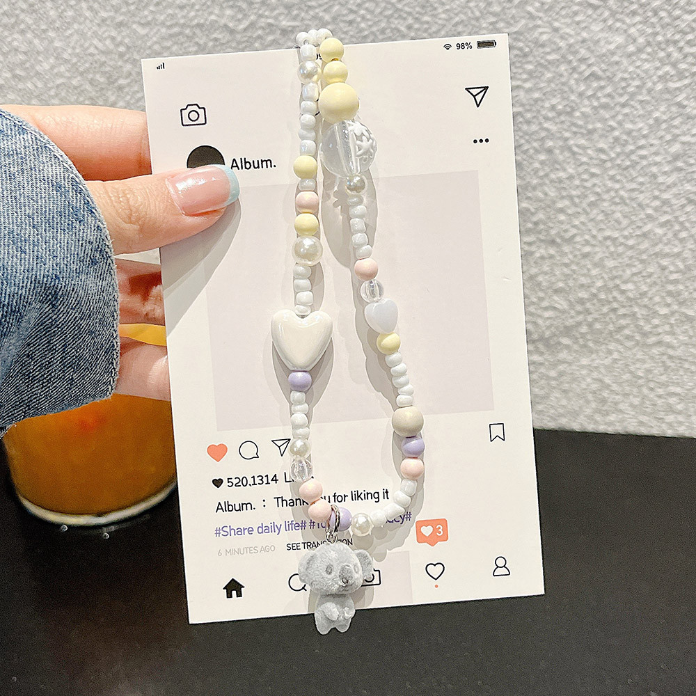 Ốp điện thoại Acrylic mờ chuỗi động vật hoạt hình 2 trong 1 cho iPhone 17 Pro Max 16 15 14 Vỏ bảo vệ chống sốc
