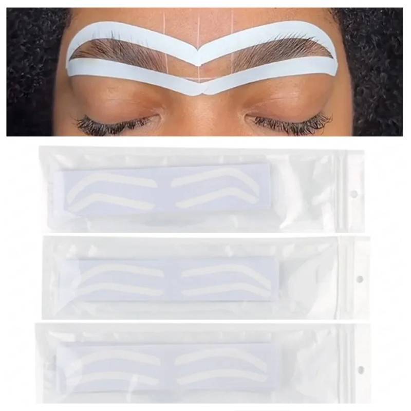 E-WOITD 10 Cặp Thiết Kế Lông Mày Dùng Một Lần Stencil Lông Mày Tint Airbrush Phụ Kiện Stencil Cho Lông Mày Định Hình E-WOITD
