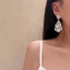 Bông tai tua rua hoa Zircon thời trang sang trọng sang trọng