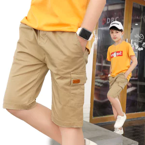 Quần short 5 điểm chở hàng mùa hè cho bé trai Quần dài vừa phải dành cho trẻ lớn hơn, Quần lót 7 điểm thông thường