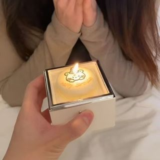 Hộp đựng nhẫn quà tặng bạn gái hình bánh kem gấu xoay Hộp quà xoay, Xoay 180 độ, Bất ngờ