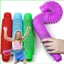PS1 Pop Tube DIY Căng Ra Và Rút Lại Tự Do Giảm Căng Thẳng Cho Cha Mẹ-Con Tương Tác Trẻ Em Quà Tặng Đồ Chơi Trẻ Em SP1