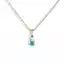 Shuling Sang Trọng Giọt Nước Đôi Màu Zircon Vòng Cổ Mạ Vàng 18K Đa Năng Tháng Mười Hai Sinh Trang Sức