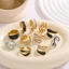 Dầu Nhỏ Giọt Mở Nhẫn Thép Titan Nữ Đơn Giản ins Phong Cách Cao Cấp Ánh Sáng Sang Trọng Mạ Vàng Nhẫn Thép Không Gỉ
