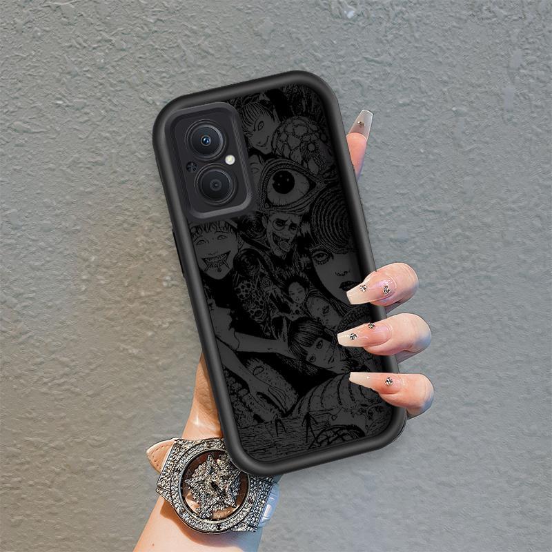 Áp dụng cho OPPO Reno 7Z 8Z 5G Vỏ điện thoại mềm silicon hoạt hình TPU con gái quỷ mắt thiên thần Ốp lưng chống sốc