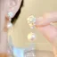 {Creamy Camellia} Hương Thơm Nhỏ Nhẹ Nhàng Hoa Ngọc Trai Tua Rua Không Xuyên Tai Muỗi Cuộn Dây Khay Kẹp Tai Pháp Bông Tai Nữ