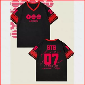 YB1 BTS 2026 trở lại tour du lịch thế giới BANGTAN BOYS ARMY áo thun mềm ARIRANG tay ngắn hàng đầu BY1