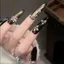 Hot Girl Gilt Nhấp Nháy Tiệc Ăn Tối Mắt Mèo Đeo Sang Trọng Handmade Vàng Cao Cấp Zircon Đen Đậm Móng Tay Làm Trắng